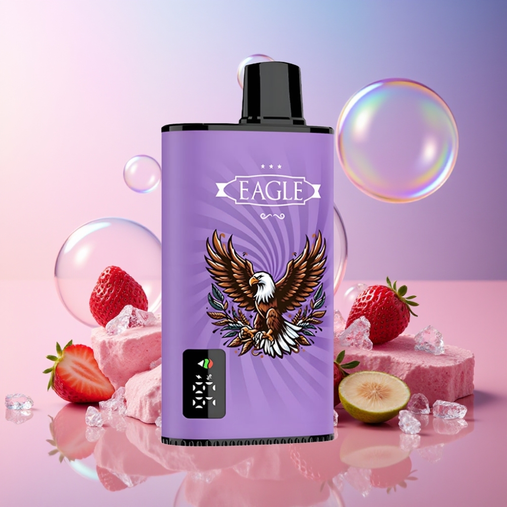 JNR EAGLE Smart 23000 Puffs Einweg-Vape Erdbeer-Eis mit Digitalem Display, 1.0ohm Mesh Coil, 750mAh Akku – Schweiz Großhandel