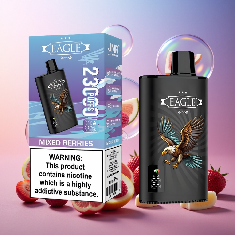 JNR EAGLE Smart 23000 Puffs Einweg-Vape Mixed Beeren mit Digital Screen, 1.0ohm Mesh Coil, 750mAh – Schweiz großhandel