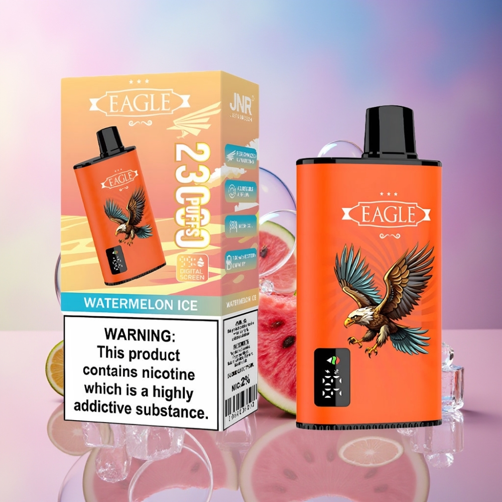 JNR EAGLE Smart 23000 Puffs Einweg-Vape Wassermelone Eis – Digital Screen, 1.0ohm Mesh Coil, 750mAh, Schweiz großhandel