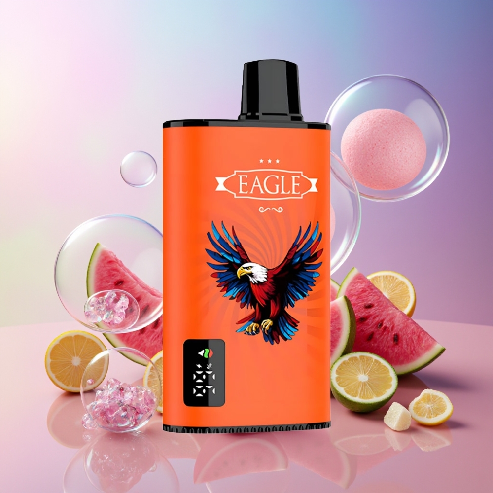 JNR EAGLE Smart 23000 Puffs Einweg-Vape Wassermelonen-Bubblegum - Digital Display, 1.0ohm Mesh Coil, 750mAh, Schweiz Großhandel