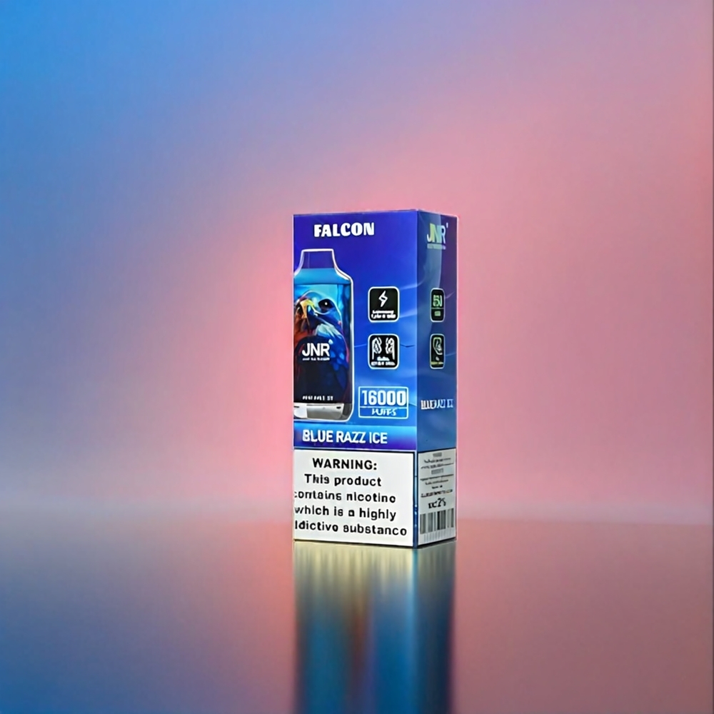 JNR Falcon 16000 Puffs - 850 mAh, 22ml, Dual Mesh Coil, Schweiz Großhandel - Blue Razz Ice