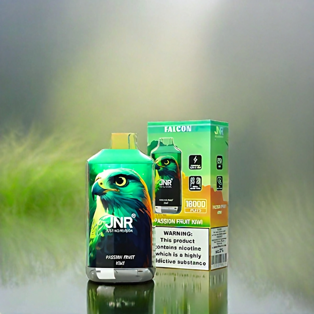 JNR Falcon 16000 Puffs Schweiz Großhandel – 22ml E-Liquid, Dual Mesh Coil, Typ C & Lightning, Passion Fruit Kiwi (Maracuja Kiwi)