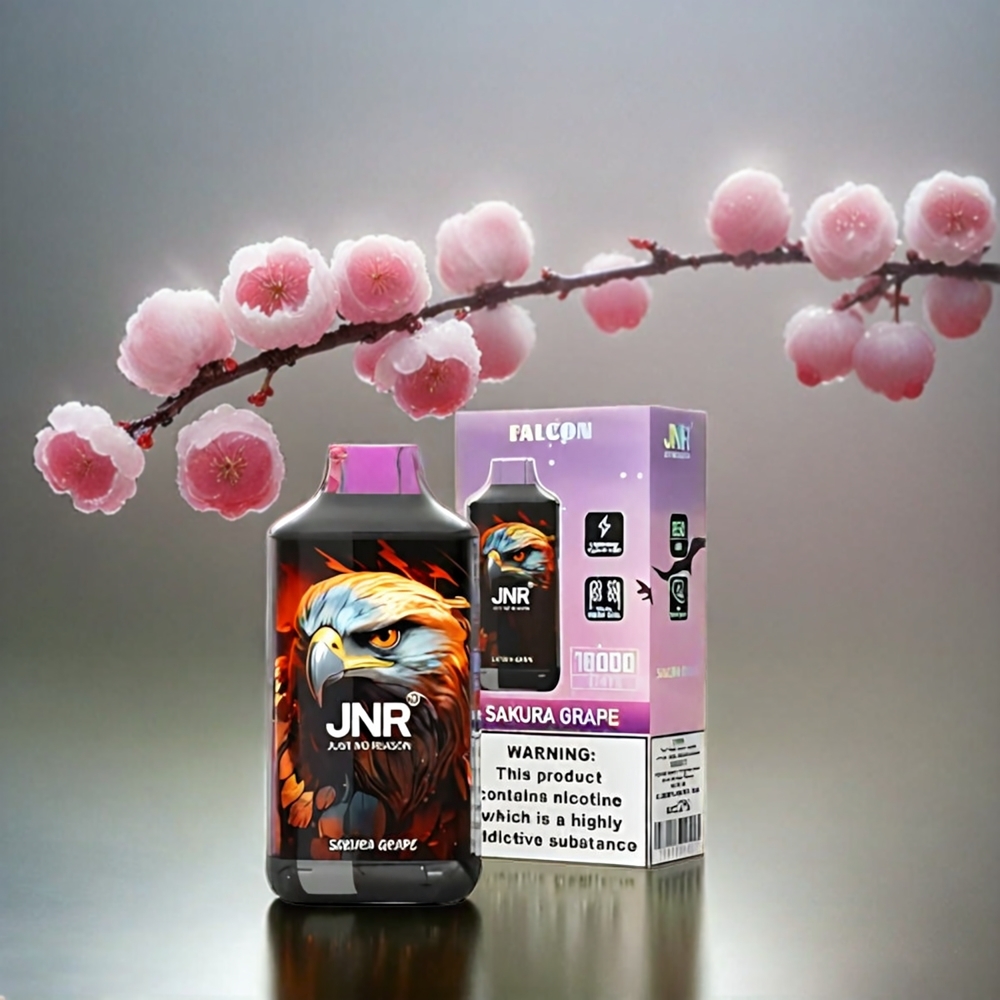 JNR Falcon 16000 Puffs Schweiz Großhandel – 22ml E-Liquid, Dual Mesh Coil, Typ-C & Lightning, Sakura Grape