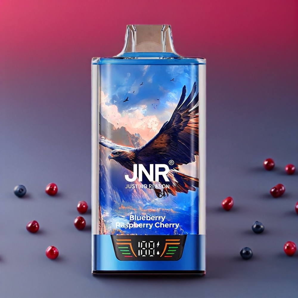 JNR Falcon Pro 28000 Schweiz Großhandel - 28000 Puffs, 30ml E-Liquid, Smart Screen, Dual Mesh Coil, 950 mAh, Type-C, Blaubeere Himbeere Kirsche