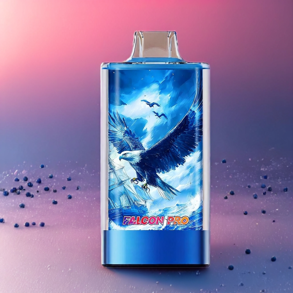 JNR Falcon Pro 28000 Schweiz Großhandel – 28000 Puffs, 30ml E-Liquid, Smart Screen, Dual Mesh Coil, Type-C, Heidelbeer-Eis