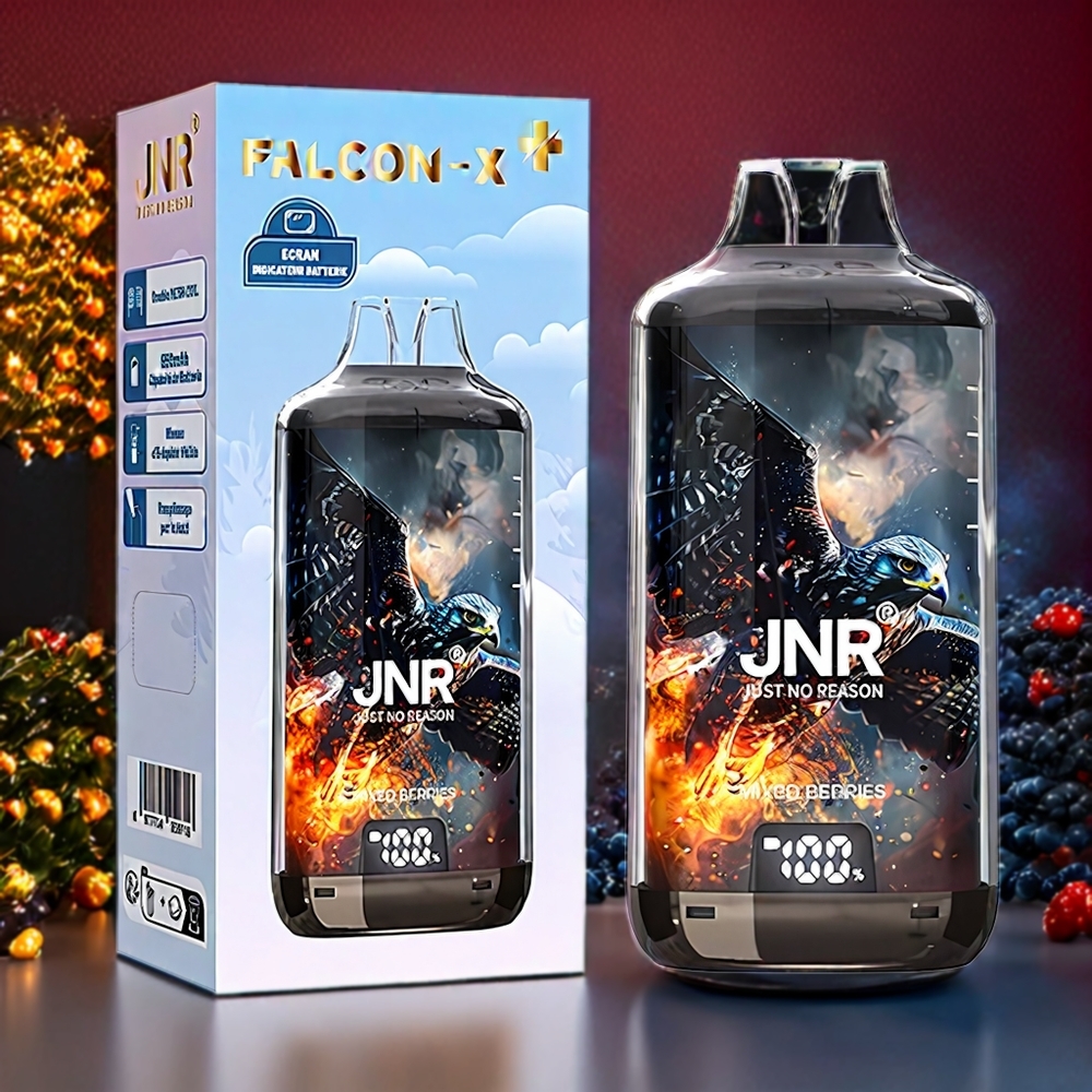 JNR Falcon X⁺ 28000 Schweiz Großhandel – Sichtbare E-Liquid Füllstände, 28000 Züge, Top-Refill-Design, Mixed Berries