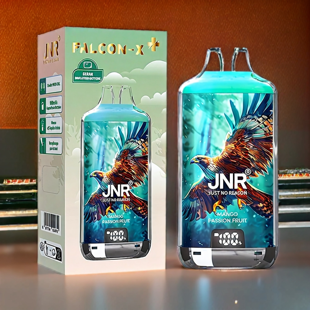 JNR Falcon X⁺ 28000 - Sichtbare E-Liquid-Füllstände, 28000 Züge, 950mAh Akku, Schweiz Großhandel - Mango Passionsfrucht