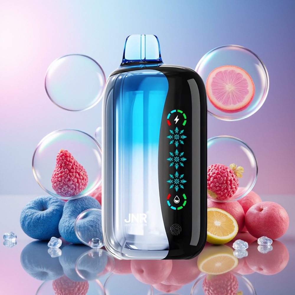 JNR Flex Ice 21000 Puffs Einweg-Vape Blau-Kirsch-Explosion – Ice Adjustable, 26ml E-Liquid, 1000mAh, Schweiz Großhandel