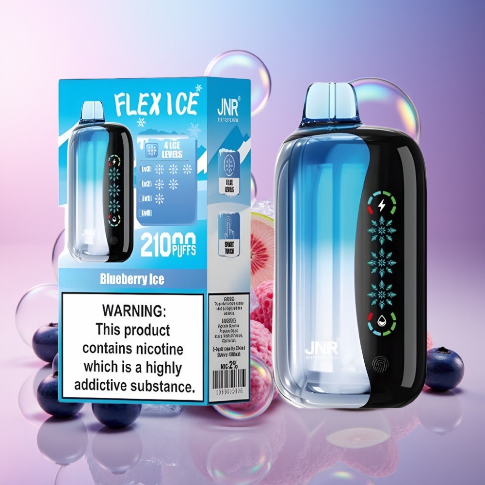 JNR Flex Ice 21000 Puffs Einweg-Vape Blaubeere-Eis, 26ml E-Liquid, 1000mAh, Schweiz Großhandel