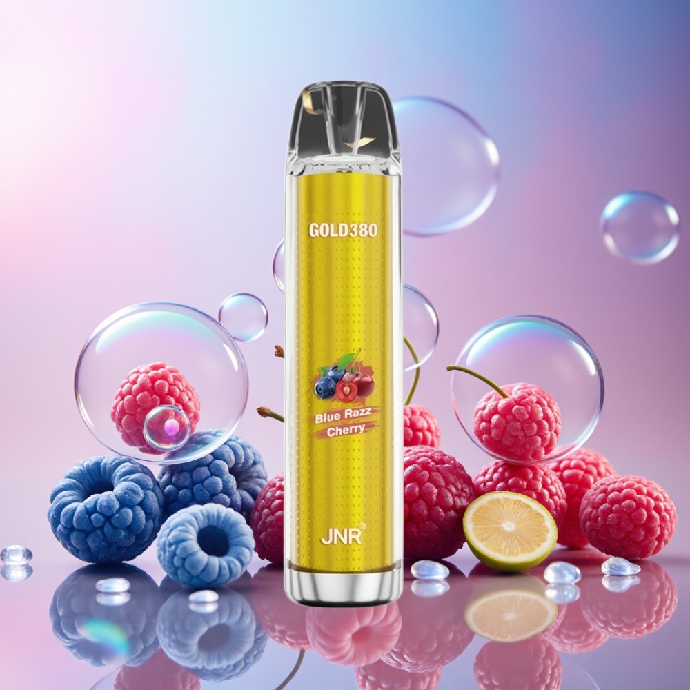 JNR Glod380 6000 Puffs Wegwerf-Vape Blau-Razz Kirsche – 6000 Züge, 1500mAh, Schweiz Großhandel