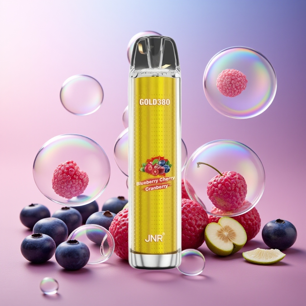 JNR Glod380 6000 Puffs Wegwerf-Vape Blaubeere Kirsche Cranberry - 1500mAh, 1.0ohm Mesh Coil, Schweiz Großhandel