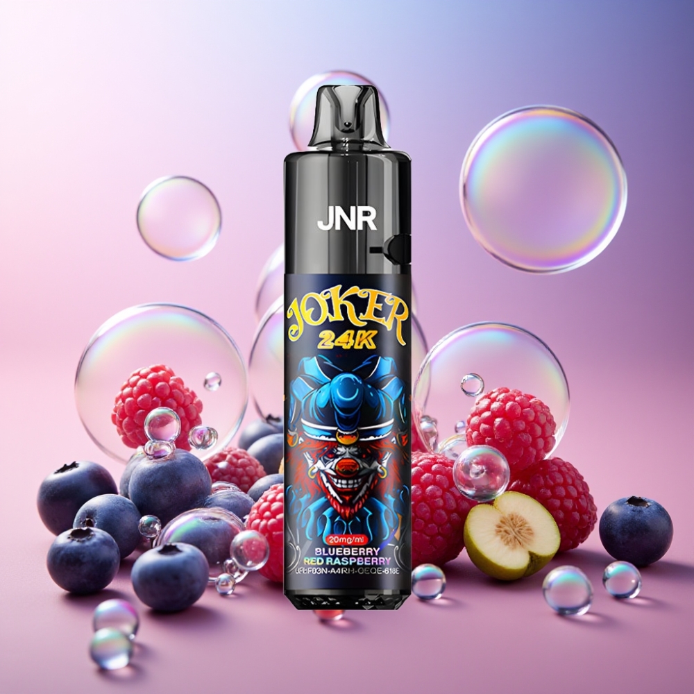 JNR Joker 24K Puffs Einweg-Vape Blaubeere-Himbeere – 24000 Puffs, 2% Nikotin, 800mAh, Schweiz Großhandel