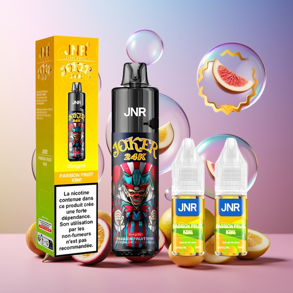 JNR Joker 24K Puffs Einweg-Vape Passionsfrucht Kiwi Schweiz Großhandel – 24000 Puffs, 2% Nikotin, 800mAh