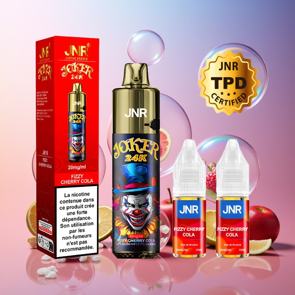 JNR Joker 24K Puffs Einweg-Vape Sprudelnde Kirsch-Cola – 24000 Puffs, 2% Nikotin, 800mAh, Schweiz Großhandel