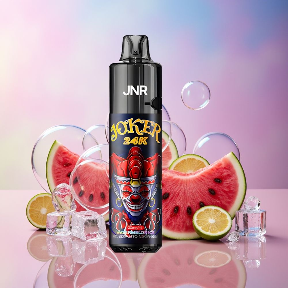 JNR Joker 24K Puffs Einweg-Vape Wassermelone Eis - 2+10ml Nachfüllbar, 800mAh, Typ-C Laden, Schweiz Großhandel
