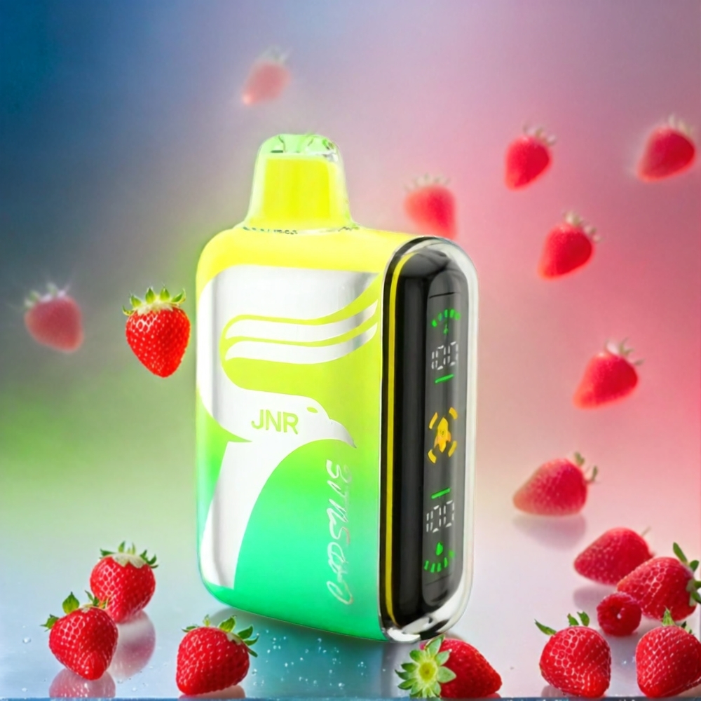 JNR Capsule 15000 Puffs – 20ml E-Liquid, 850mAh Akku, 20W & Dual Mesh Coil, Type-C Schnellladung, Schweiz Großhandel, Erdbeere Himbeere Kirsche