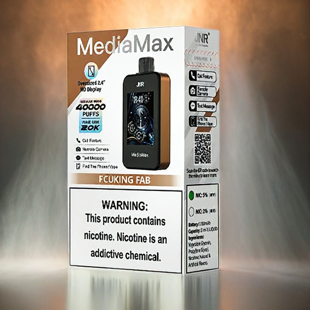 JNR MediaMax 40000 Puffs – 1000mAh, 21mL, Type-C – Schweiz Großhandel