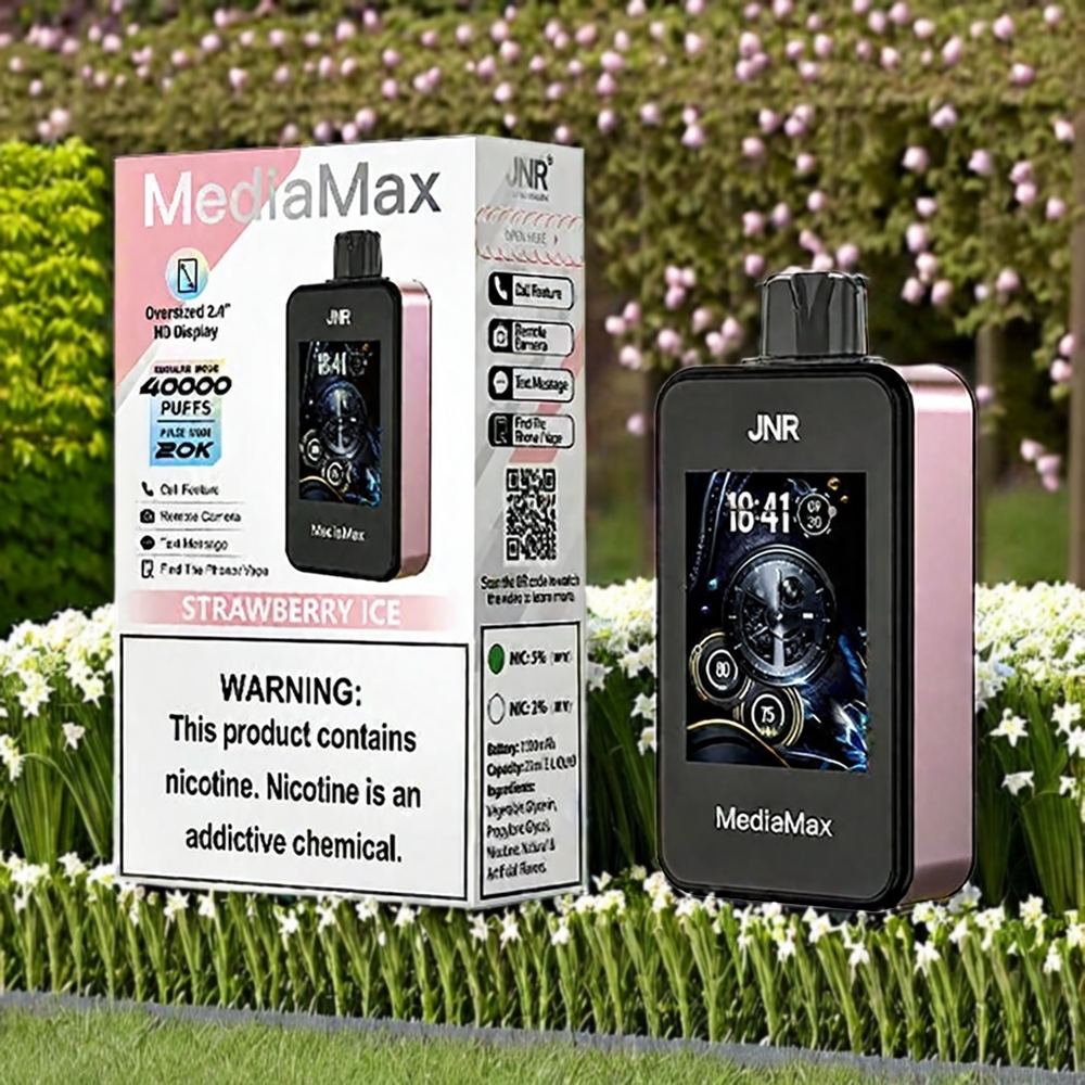 JNR MediaMax 40000 Puffs Schweiz Großhandel – 21mL, 1000mAh, Erdbeer-Eis