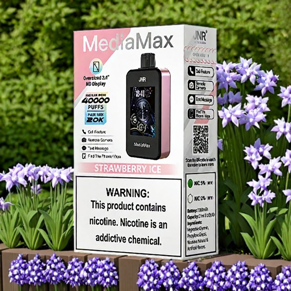 JNR MediaMax 40000 Puffs Schweiz Großhandel – 21mL, 1000mAh, Erdbeer-Eis