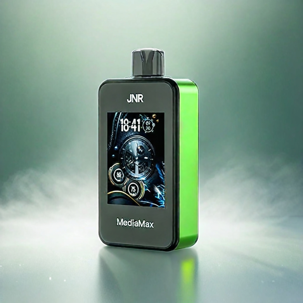 JNR MediaMax 40000 Puffs Schweiz Großhandel – 21mL, 1000mAh, Typ-C, Sour Apple Ice (Sauerapfel Eis)
