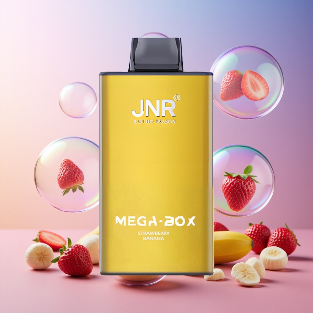 JNR Mega Box 25000 Puffs Einweg-Vape Erdbeer-Banane – 30ml E-Liquid, 850mAh Akku, Dual Mesh Coil, Schweiz Großhandel