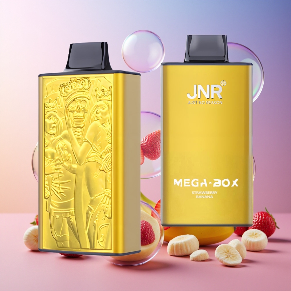 JNR Mega Box 25000 Puffs Einweg-Vape Erdbeer-Banane – 30ml E-Liquid, 850mAh Akku, Dual Mesh Coil, Schweiz Großhandel