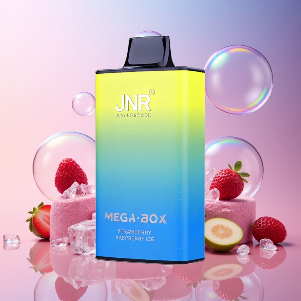 JNR Mega Box 25000 Puffs Einweg-Vape Erdbeer-Himbeer-Eis – 30ml E-Liquid, 850mAh Akku, Dual Mesh Coil, Schweiz Großhandel