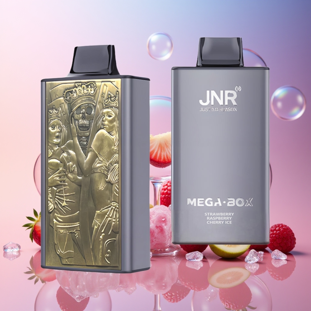 JNR Mega Box 25000 Puffs Einweg-Vape Erdbeere Himbeere Kirsche Eis – 30ml E-Liquid, 850mAh Akku, Dual Mesh Coil, Schweiz großhandel