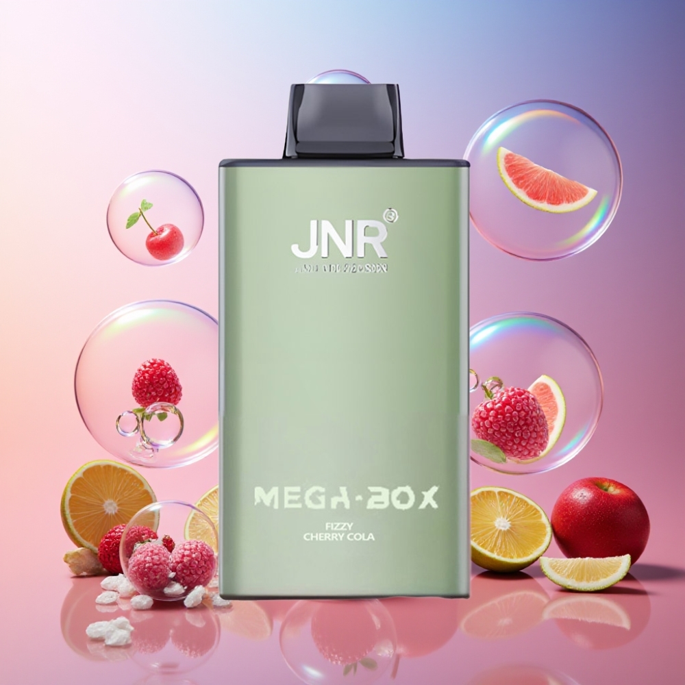 JNR Mega Box 25000 Puffs Einweg-Vape - Erfrischende Kirsch-Cola, 30ml E-Liquid, 850mAh Akku, Dual Mesh Coil, Schweiz Großhandel