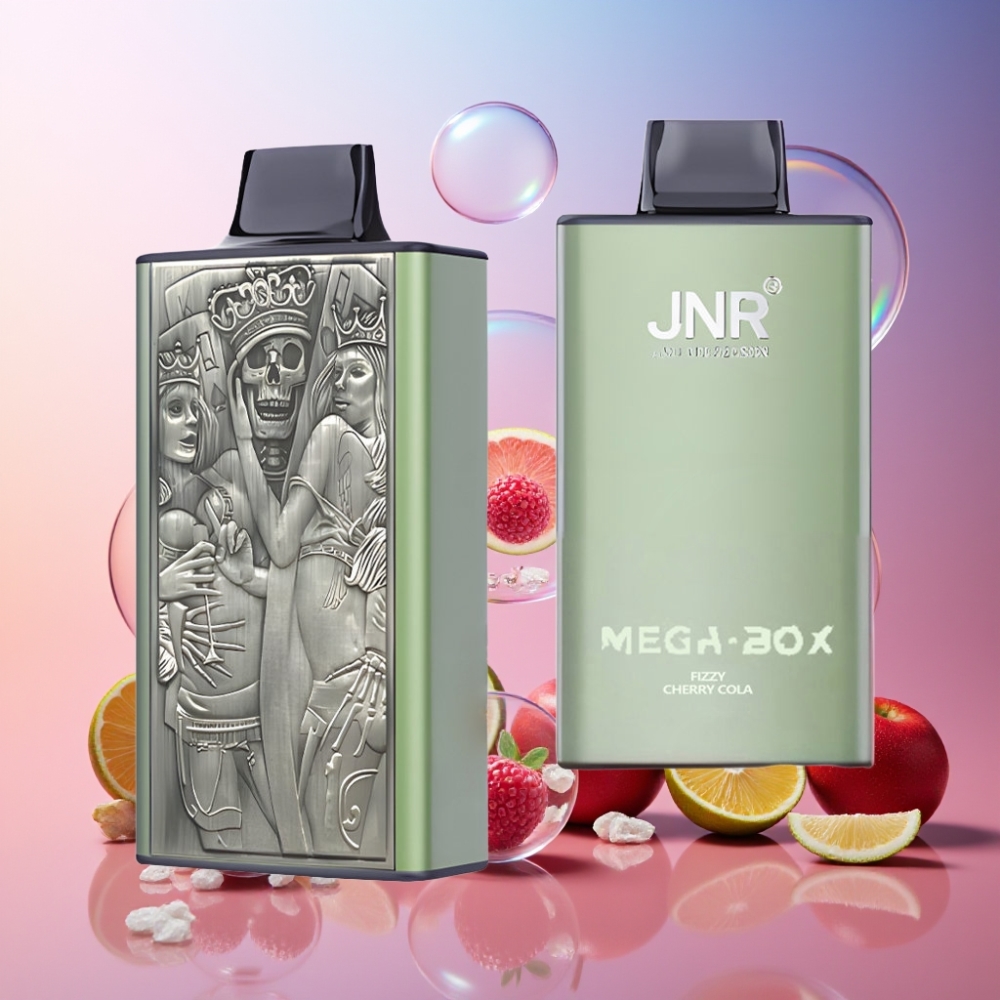 JNR Mega Box 25000 Puffs Einweg-Vape - Erfrischende Kirsch-Cola, 30ml E-Liquid, 850mAh Akku, Dual Mesh Coil, Schweiz Großhandel