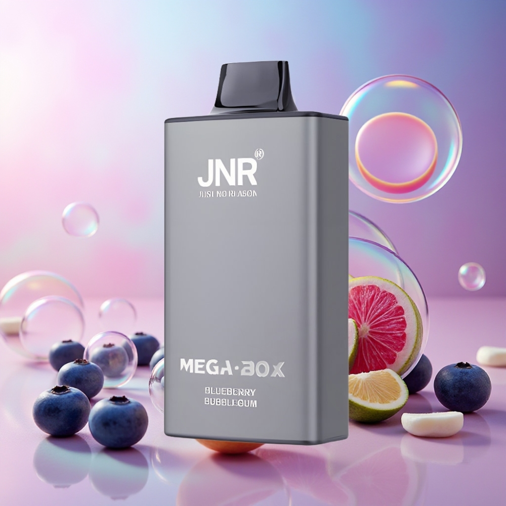 JNR Mega Box 25000 Puffs Einweg-Vape Heidelbeere Bubblegum – 30ml E-Liquid, 850mAh Akku, Dual Mesh Coil, Schweiz Großhandel