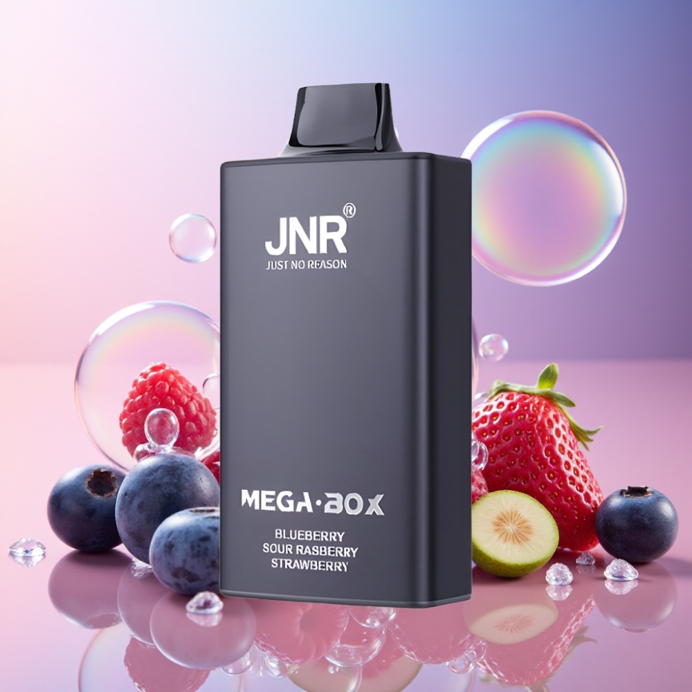 JNR Mega Box 25000 Puffs Einweg-Vape Heidelbeere-Sauer-Himbeere-Erdbeere Schweiz Großhandel – 30ml E-Liquid, 850mAh, Dual Mesh Coil