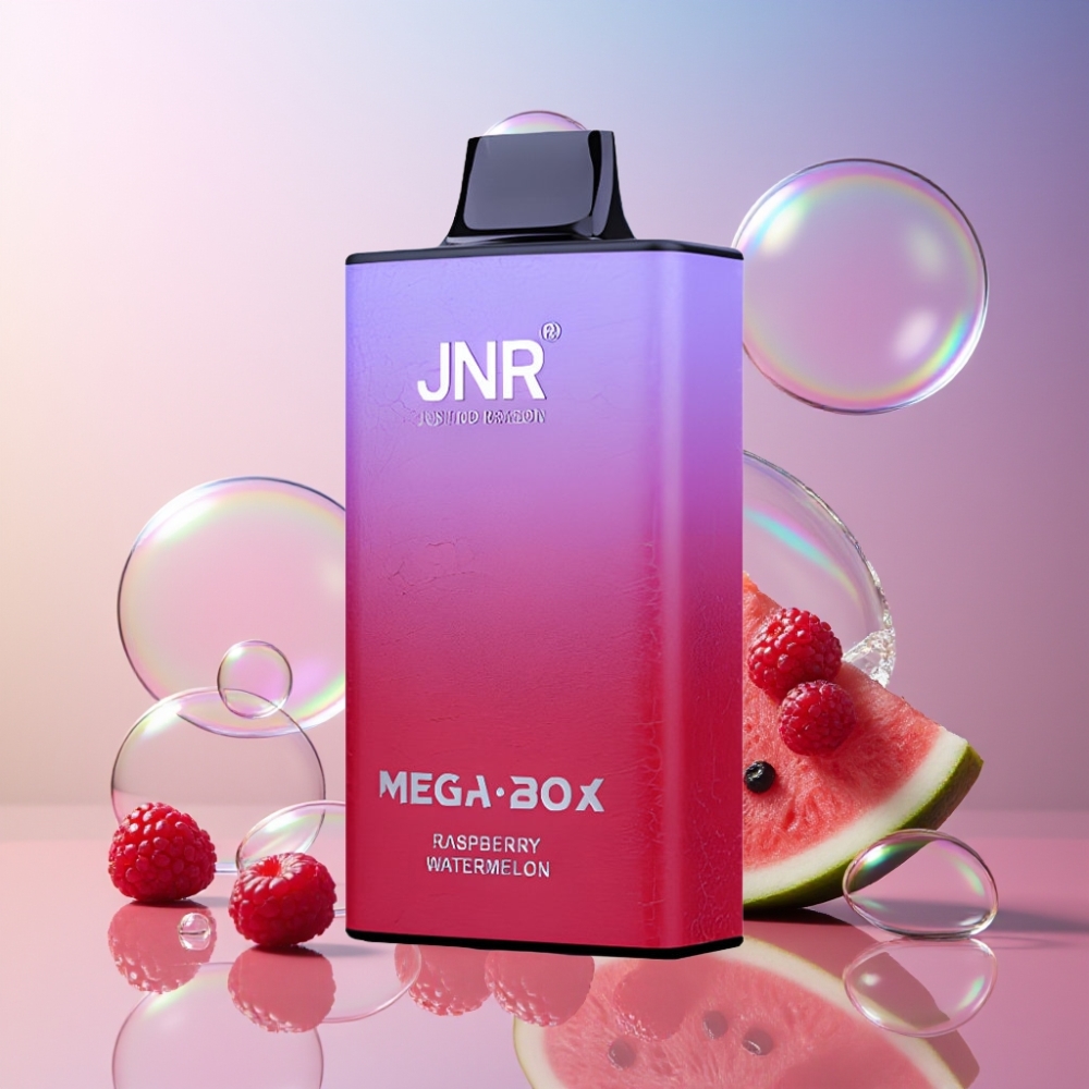 JNR Mega Box 25000 Puffs Einweg-Vape Himbeer-Wassermelone – 30ml E-Liquid, 850mAh, Dual Mesh Coil, Schweiz Großhandel