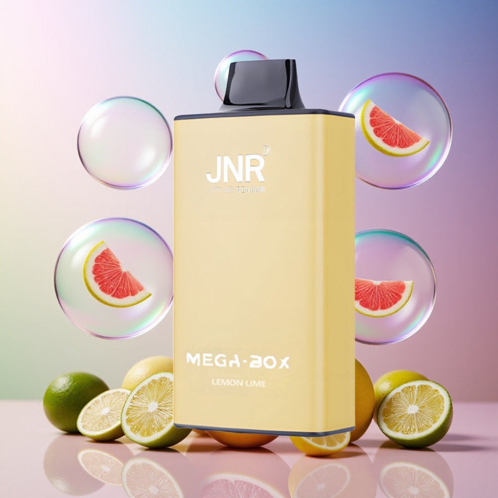 JNR Mega Box 25000 Puffs Einweg-Vape Zitrone & Limette – 30ml E-Liquid, 850mAh Akku, Dual Mesh Coil, Schweiz Großhandel
