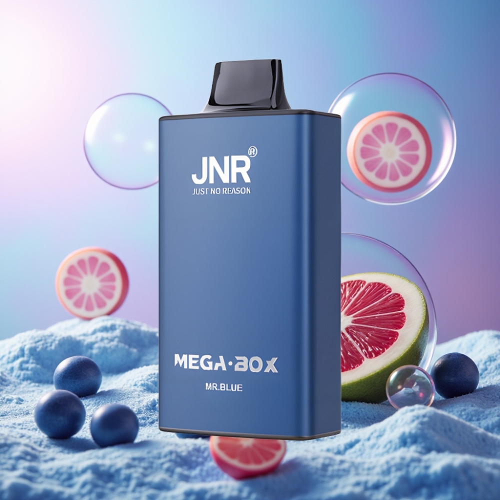 JNR Mega Box 25000 Puffs Wegwerf-Vape Herr Blau – 30ml E-Liquid, 850mAh Akku, Dual Mesh Coil, Schweiz Großhandel