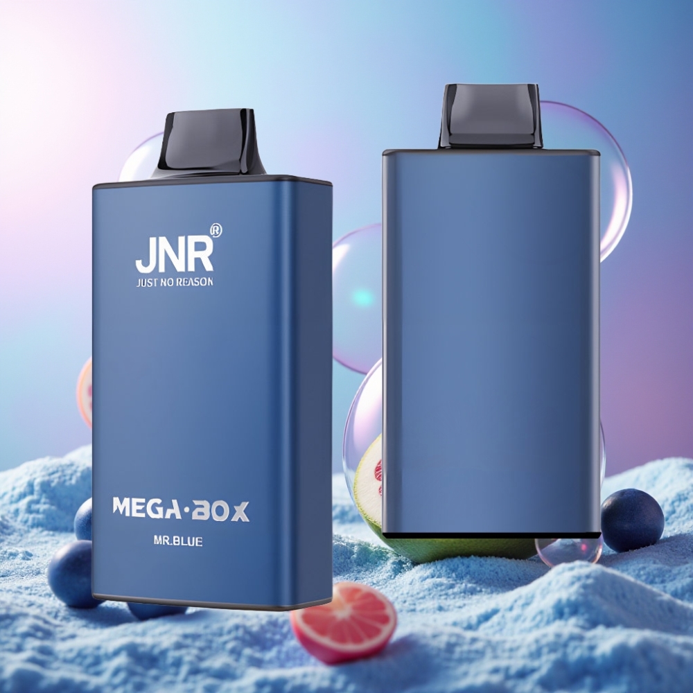 JNR Mega Box 25000 Puffs Wegwerf-Vape Herr Blau – 30ml E-Liquid, 850mAh Akku, Dual Mesh Coil, Schweiz Großhandel