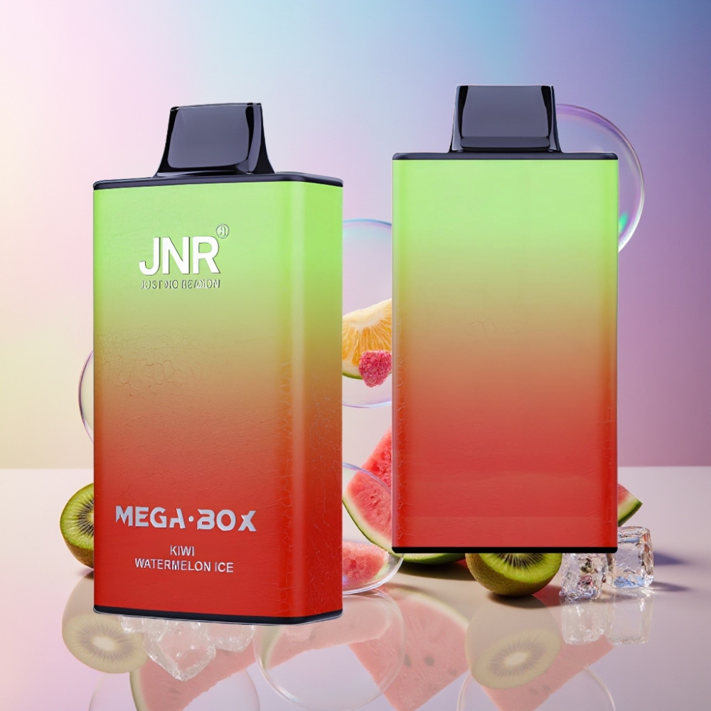 JNR Mega Box 25000 Puffs Wegwerf-Vape Kiwi Wassermelone Eis mit 30ml E-Liquid, 850mAh Akku, Dual Mesh Coil & Schweiz Großhandel
