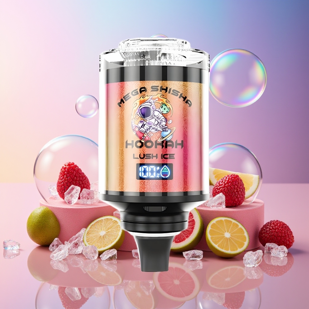 JNR Mega Shisha Hookah 100K Desktop Kompatibilität Lush Ice Minze Schweiz Großhandel – 100000 Züge, 60ml Tank, 2200mAh, Typ-C Ladung