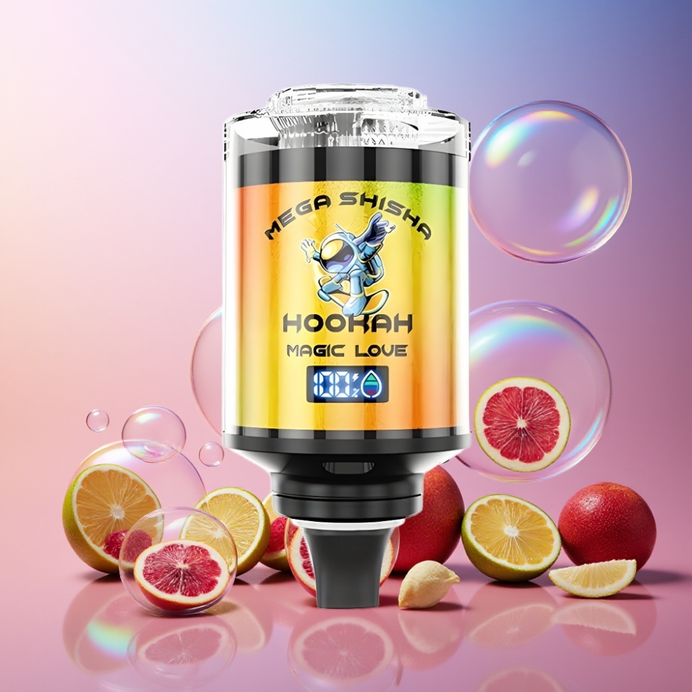 JNR Mega Shisha Hookah 100K Desktop Kompatibilität Magic Love – 2200mAh Akku, 60ml Tank, Typ-C Ladung, Schweiz Großhandel