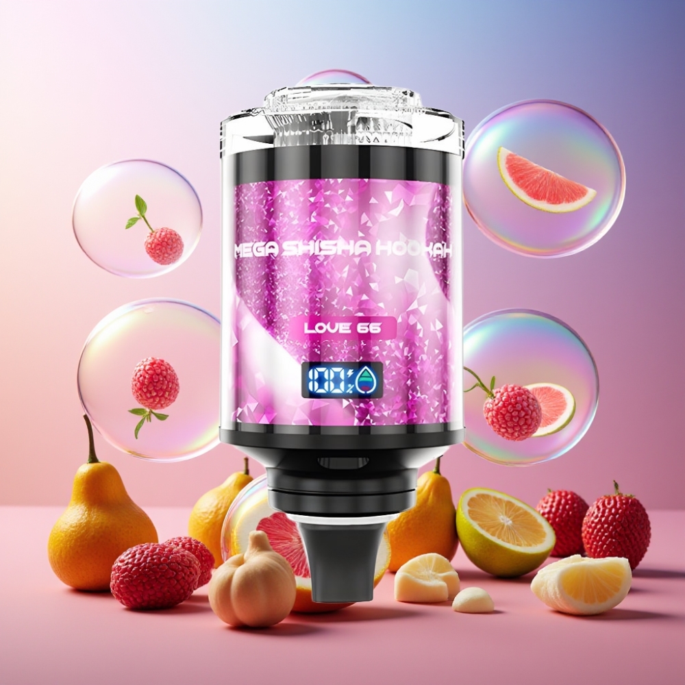 JNR Mega Shisha Hookah Desktop Compatibility – 100.000 Züge, 60ml Tank, 2200mAh Akku, Schweiz Großhandel