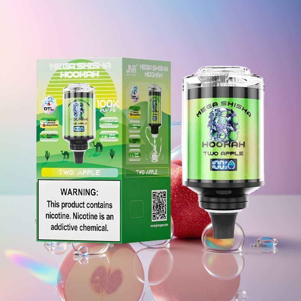 JNR Mega Shisha Hookah Desktop Kompatibilität – 100.000 Züge, 60ml Tank, 2200mAh Akku, Schweiz Großhandel