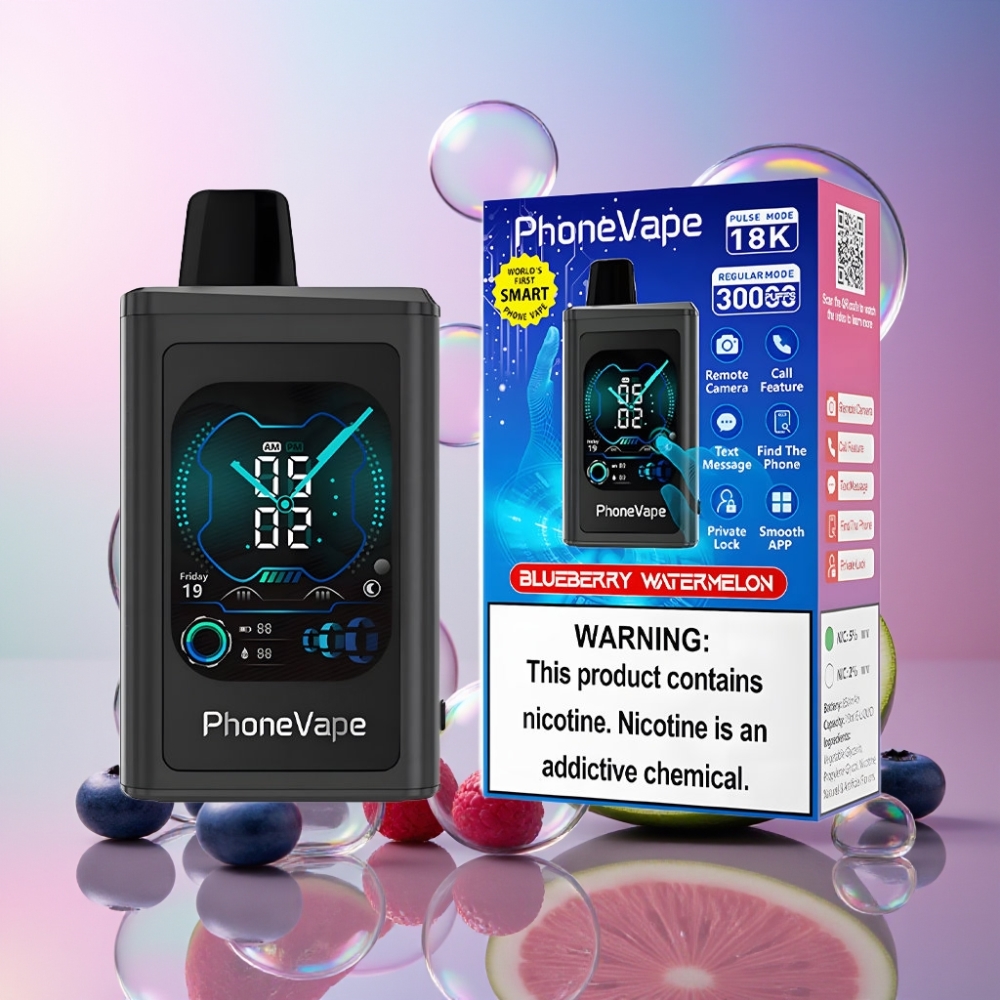 JNR PhoneVape 30000 Züge Wegwerf-Vape Blaubeere Wassermelone, 850mAh, Typ-C, Turbo Modus, Schweiz Großhandel