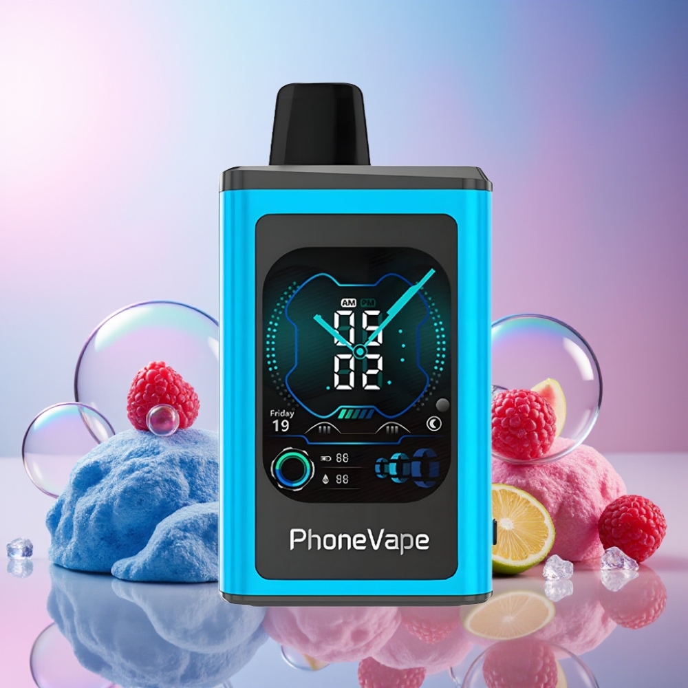 JNR PhoneVape 30000 Züge Wegwerf-Vape Blauer Himbeer-Eis, 850mAh, Typ-C, Turbo-Modus, Schweiz Großhandel