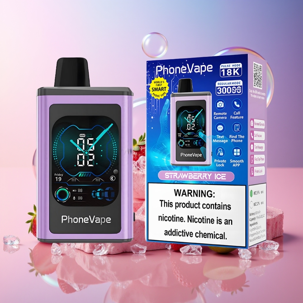 JNR PhoneVape 30000 Züge Wegwerf-Vape Erdbeer-Eis, 850mAh Typ-C, Turbo-Modus, Schweiz Großhandel