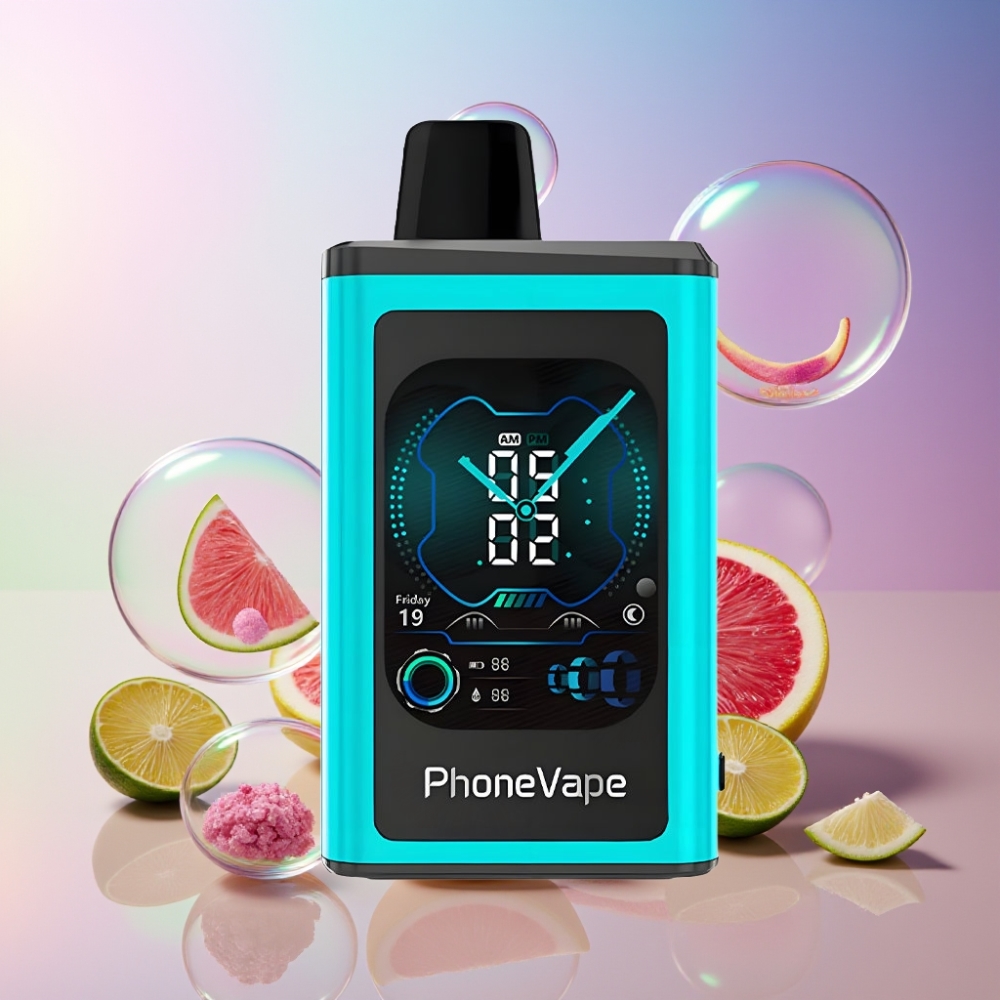 JNR PhoneVape 30000 Züge Wegwerf-Vape Miami Minze, 850mAh Typ-C Akku, Turbo Modus, Schweiz Großhandel