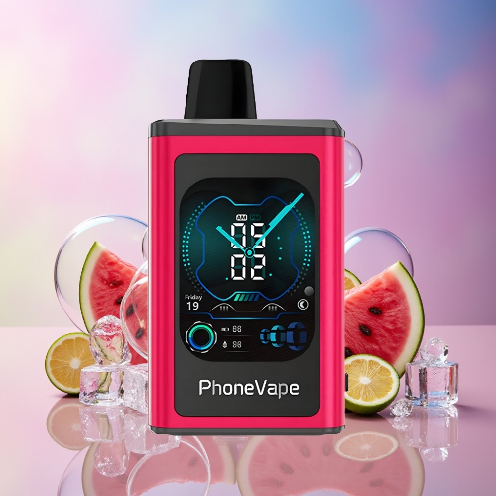 JNR PhoneVape 30000 Züge Wegwerf-Vape Wassermelone Eis, 850mAh Typ-C aufladbar, Turbo-Modus, einstellbare Luftzufuhr, Schweiz Großhandel
