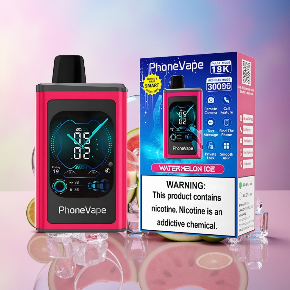 JNR PhoneVape 30000 Züge Wegwerf-Vape Wassermelone Eis, 850mAh Typ-C aufladbar, Turbo-Modus, einstellbare Luftzufuhr, Schweiz Großhandel