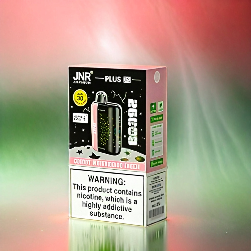 JNR Plus-X 26000 Puffs Schweiz Großhandel – 28ml E-Liquid, 2% Nikotin, Typ-C Schnellladung, Cherry Watermelon Freeze
