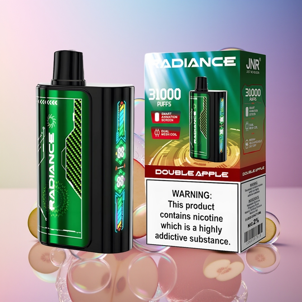 JNR Radiance 31000 Puffs Einweg-Vape Doppelapfel – 28ml E-Liquid, 950 mAh Akku, Schweiz Großhandel