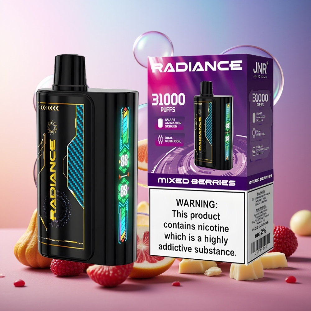 JNR Radiance 31000 Puffs Einweg-Vape Gemischte Beeren – 28ml E-Liquid, 950 mAh Akku, Schweiz Großhandel